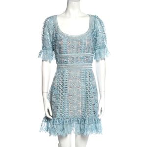 Women's Guipere blue midi dress